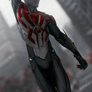 Spider-Man 2099 white suit iPhone wallpaper
