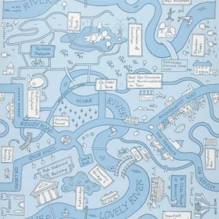 Town map wallpaper