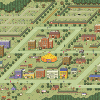 Town map wallpaper