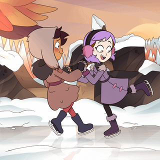 Ice skating phone wallpaper