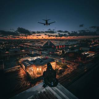 Dark airplane wallpaper