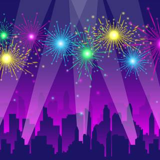 New Year purple wallpaper