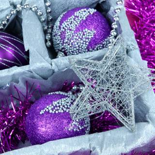 New Year purple wallpaper