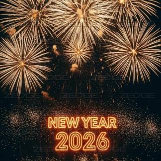 Fireworks New Year 2026 wallpaper