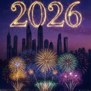 Fireworks New Year 2026 wallpaper