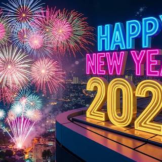 Fireworks New Year 2026 wallpaper