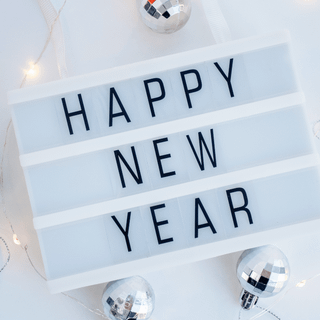 Happy New Year 2026 white wallpaper