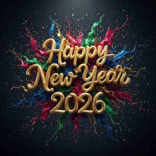 Painting Happy New Year 2026 wallpaper