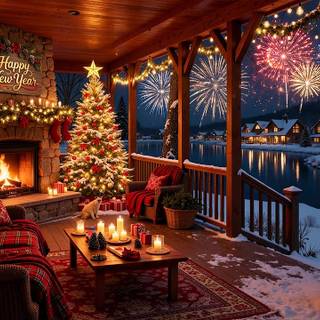 Cozy New Year desktop wallpaper