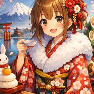 Happy New Year 2026 anime wallpaper