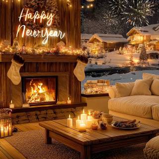 Cozy New Year desktop wallpaper