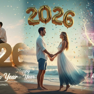 2026 Happy New Year AI wallpaper