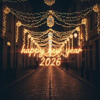 2026 Happy New Year AI wallpaper