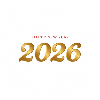 Happy New Year 2026 white wallpaper