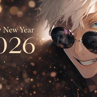 Happy New Year 2026 anime wallpaper