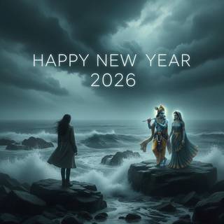 2026 Happy New Year AI wallpaper