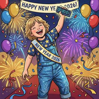 2026 Happy New Year AI wallpaper