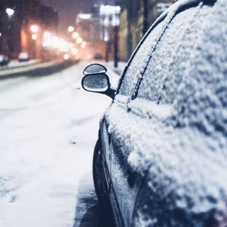 Cars winter night wallpaper