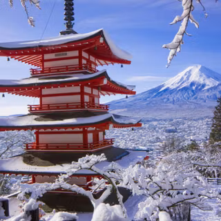 Japan winter temple wallpaper