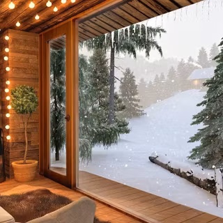 Cozy winter ambience wallpaper