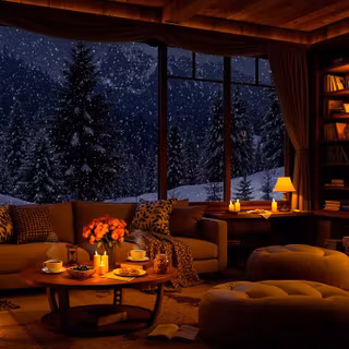 Cozy winter ambience wallpaper