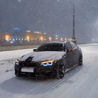 Cars winter night wallpaper