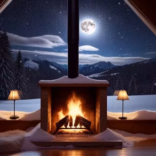 Cozy winter ambience wallpaper