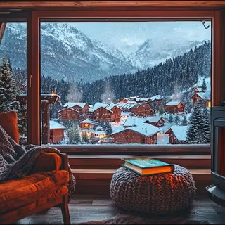 Cozy winter ambience wallpaper