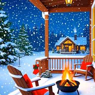 Cozy winter ambience wallpaper