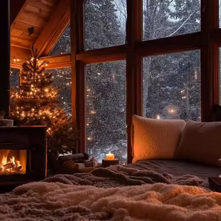 Cozy winter ambience wallpaper