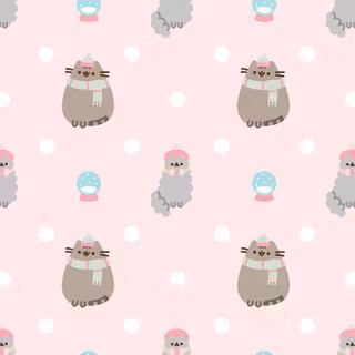iPhone Pusheen winter wallpaper
