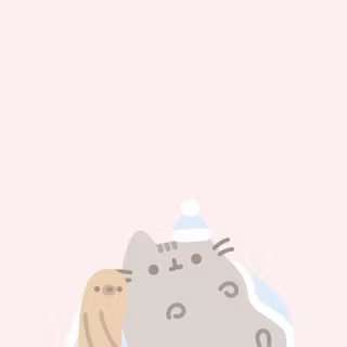 iPhone Pusheen winter wallpaper