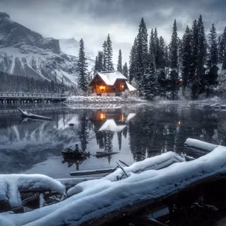 Winter season cozy desktop wallpaper