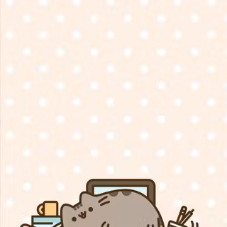iPhone Pusheen winter wallpaper