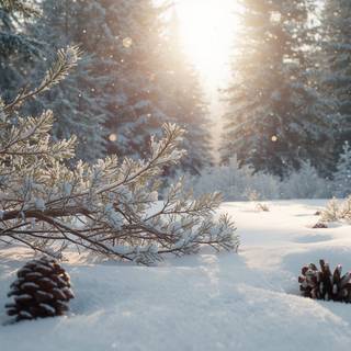 Winter season cozy desktop wallpaper