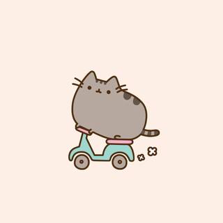 Pusheen iPad wallpaper