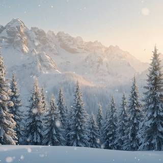 Winter season cozy desktop wallpaper