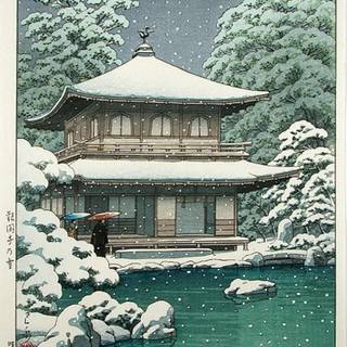 Japan winter temple wallpaper