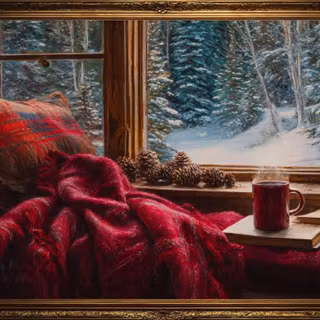 Winter season cozy desktop wallpaper