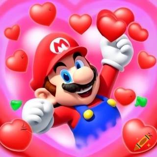 Mario Valentines Day wallpaper