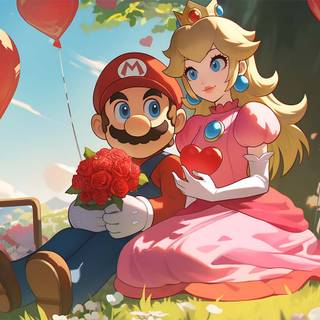 Mario Valentines Day wallpaper