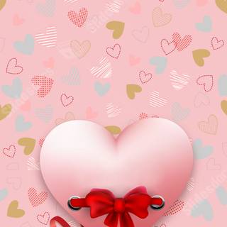 Valentine's Day bow wallpaper