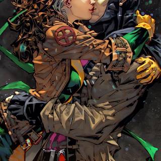 Gambit and Rogue wallpaper