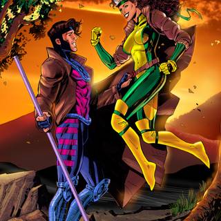 Gambit and Rogue wallpaper
