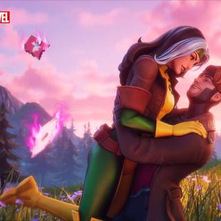 Gambit and Rogue wallpaper