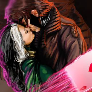 Gambit and Rogue wallpaper
