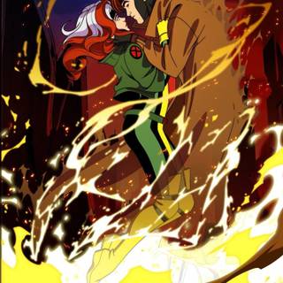 Gambit and Rogue wallpaper