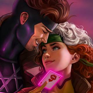 Gambit and Rogue wallpaper