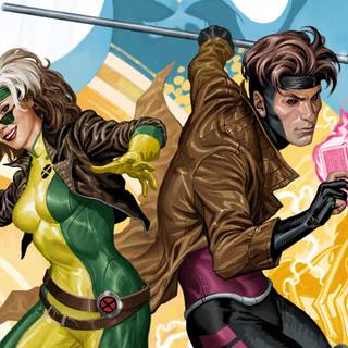 Gambit and Rogue wallpaper