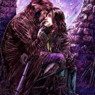 Gambit and Rogue wallpaper